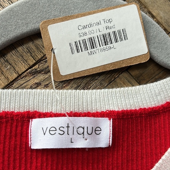 Vestique Cardinal Sleeveless Knit Top NWT Size Large - Picture 3 of 6